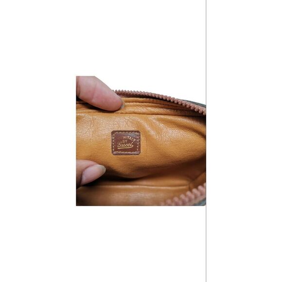 Rare Vintage Gucci Collector Brown Leather Suede Clutch/Toiletry Bag | Circa 196 - Picture 5 of 7